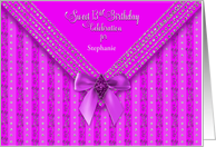 Birthday, Sweet 13th Party Invitation, Insert Name, Faux Jewels card
