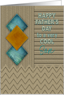 Father’s Day Son Geometric Texture like Patterns Earth Tones card