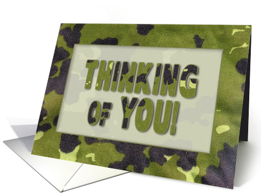 Thinking of you, Note Card, Blank Inside, Army... (1564828)