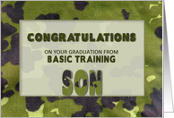 Congratulations, Graduation Basic Training,Son, Army Camo card