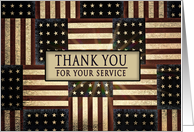 Thank You for your Service, Military, American Flags card
