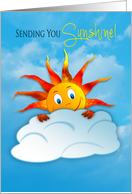 Sending You Sunshine, Under the Weather, Sun Smiling, Feel Better card
