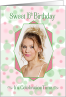 Sweet 16th Birthday Party Inviation, Photo Insert with Pink Filter card