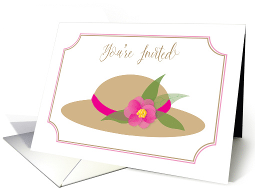 You're Invited, Invitation, Vintage Graphic Hat, Pink... (1626254)