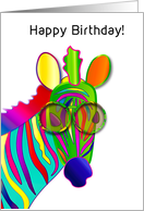 Birthday This Colorful Zebra Belongs to the Kaleidoscope Collection card