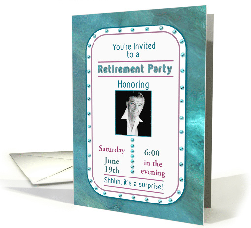 Retirement Surprise Party Invitation Photo Name and Date... (1674586)