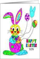 Easter Bunny Son Vivid Colors in Kaleidoscope Collection card