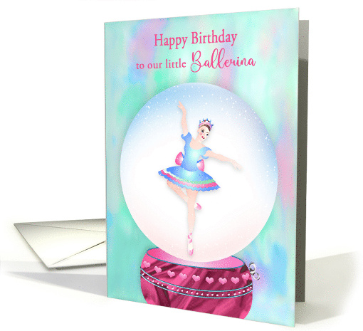 Birthday Little Ballerina Inside a Musical Snow Globe card (1736434)