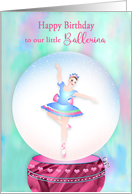 Birthday Little Ballerina Inside a Musical Snow Globe card