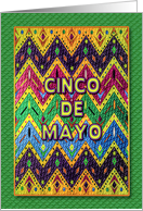 Cinco De Mayo Party Invitation Faux Texture Native Mexican Patterns card