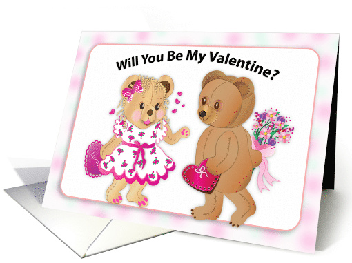 Valentines Day Will You Be My Valentine Two Sweet Teddy... (1752566)