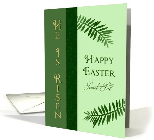 Easter, Secret Pal,, Green Palm Leaves card (395877)