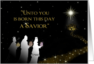 A Savior Is Born card