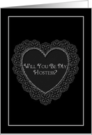 Hostess (Will you be..) card