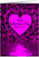 Valentine’s Day, Daughter, Shades of Purple Heart and Reflections card