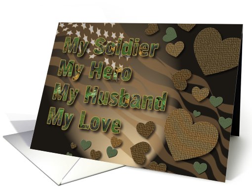 My Hero/Husband/Soldier/Love (Patriotic) card (596789)