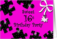 Sweet 16 Party card