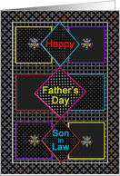 Father’s Day, Son-in-law, Geometric Abstract and Colorful card