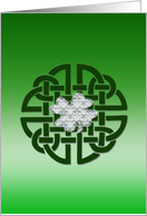 Celtic - St. Patrick’s Day Card - Jewels - diamond look card