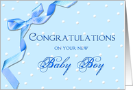 CONGRATULATIONS - Baby Boy - Blue - Polka Dots card