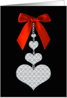 Valentine’s Day - Red bow - Secret Pal card