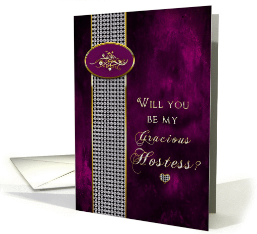 Hostess- Bridal Party Invitation - Purple - Diamonds... (857005)