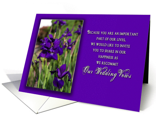 Renewal of Wedding Vows Invitations - Purple - Iris' card (928675)
