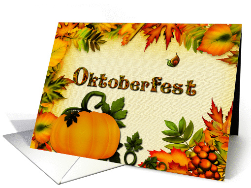 OKTOBERFEST INVITATION - FALL LEAVES card (957527)