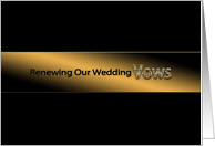 Renewing Wedding Vows - INVITATION - Gold/Faux Diamond card