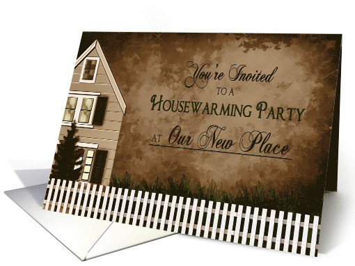 Housewarming Party Invitation, Cozy Home with Picket... (968323)