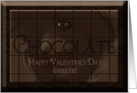 Valentine’s Day - Chocolate Candy Bar - Sweetie -Child card