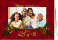 Christmas - From All of Us - Red - Pine Cones card