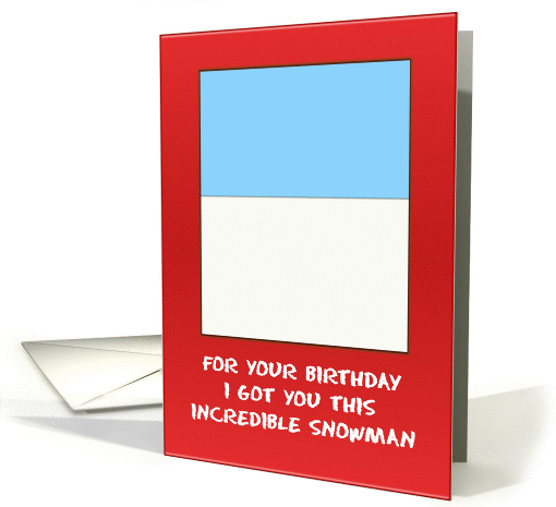 Birthday Snowman, Unassembled card (332881)