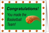 Basketball Team Congratulations card