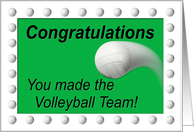 Volleyball Team Congratulations card
