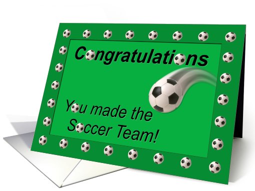 Soccer Team Congratulations Soccer Ball card (407752)
