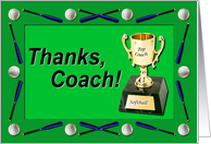 Softball Coach Teacher Appreciation card