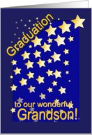 Graduation Stars, Grandson, from Grandparents card