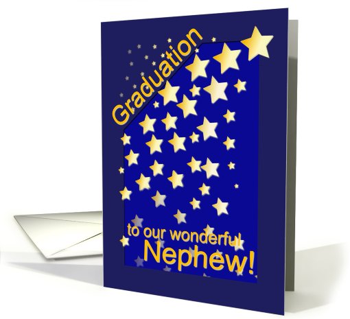 Graduation Stars, Nephew, from Aunt and Uncle card (419519)