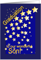 Graduation Stars, Son, from Parents card