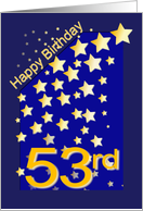 Happy Birthday Stars, 53 card