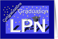 Graduation LPN Degree card