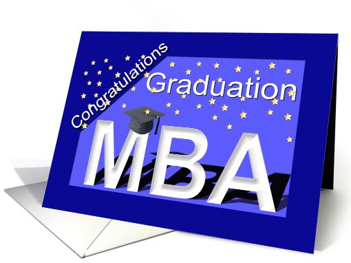 Graduation MBA Degree card (423366)