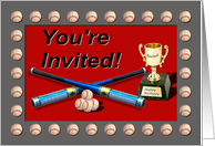 Baseball Birthday Party Invitation card