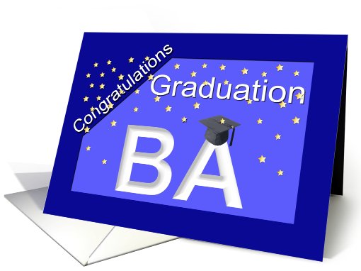 Graduation BA Degree card (426914)