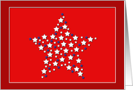 Patriotic Hero Star Blank card