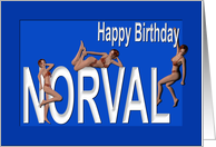 Norval’s Birthday Pin-Up Girls, Blue card