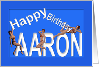 Aaron’s Birthday Pin-Up Girls, Blue card