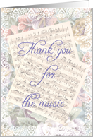 Thank you Wedding Music card