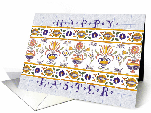 Easter Wishes on Dutch Tiles card (384694)